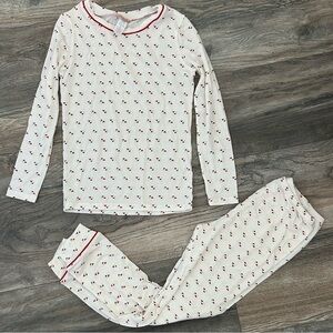 Eberjey kids pajama set hearts long sleeve pajamas unisex size 8